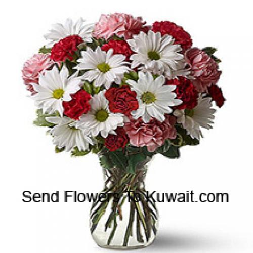 Cute 24 Carnations and Gerberas