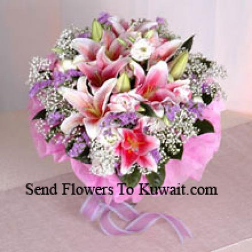 Pink Wrapped Lilies